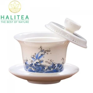 Chén Khải Sứ Đức Hoá Cao Cấp Nắp Gạt Nghiêng 160ml