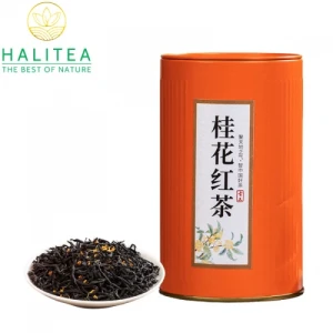 Hồng Trà Quế Hoa - Trà Đen Osmanthus Vũ Di Sơn Lon Thiếc Cam 50gr