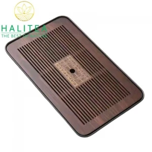 Khay Trà Gỗ Hồ Đào Đế Nhựa Hình Chữ Nhật KT: 43X26X3,5cm