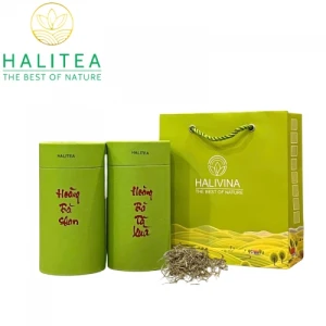 Set 2 Lon Hoàng Trà Shan Tuyết Cổ Thụ Thượng Hạng HALITEA Lon Xanh