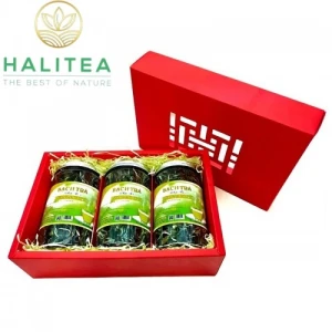 Set Bạch Trà Mẫu Đơn Shan Tuyết Cổ Thụ Tây Côn Lĩnh Hộp Giấy 3 Hũ 80G