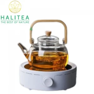 Set Bộ Bếp Điện Ấm Thủy Tinh Quai Tre 900ml