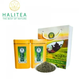 Set Lục Trà Shan Tuyết Cổ Thụ HALITEA Đặc Biệt 200gr/ 2 hộp/ 1 Túi