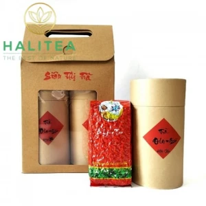 Set Quà Tặng Trà Ô Long Thanh Tâm Mộc Châu Hộp Lon Giấy Kraft 400G