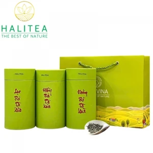 Set Quà Tặng Trà Tà Xùa Cao Cấp HALITEA Lon Xanh 01 Túi/03 Lon