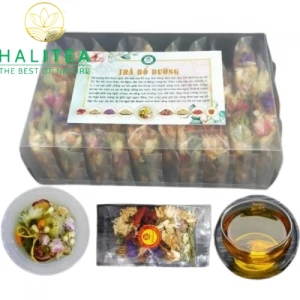 Trà Bổ Dưỡng Halivina Cao Cấp 9Tea Hộp Kiếng 20 Gói 160G