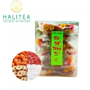 Trà Bổ Dưỡng Tứ Vị Hộp Kiếng 100gr/ Hộp /10 Gói/ 4 Vị