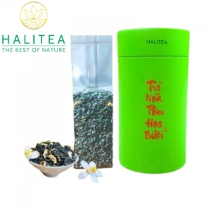 Trà Nõn Tôm Ướp Hoa Bưởi Lon Xanh 100gr