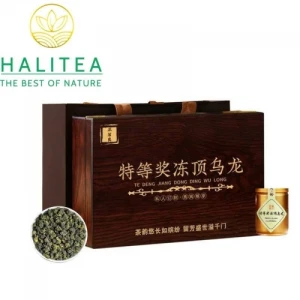 Trà Ô Long Đông Đỉnh Đài Loan Hộp Gỗ Cao Cấp 12 Lon | Quà Tặng Trà Thượng Hạng