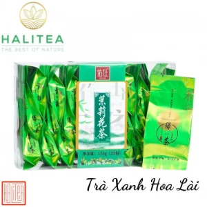 Trà Xanh Hoa Lài Hộp Kiếng 125g/ hộp/ 25 gói