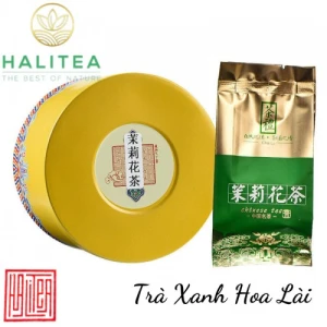 Trà Xanh Hoa Lài Hộp Thiếc 50g/ hộp/ 10 gói