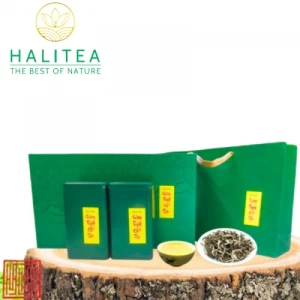 Trà Xanh Shan Tuyết Cổ Thụ Tà Xùa HALITEA Hộp Xanh Quà Tặng Cao Cấp