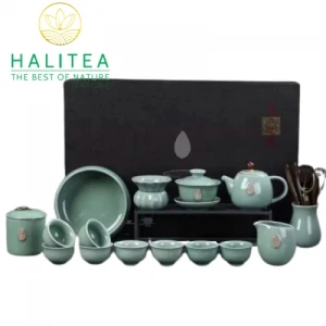 Trọn Bộ Pha Trà Kung Fu Sứ 20 Món Hộp Đựng Cao Cấp