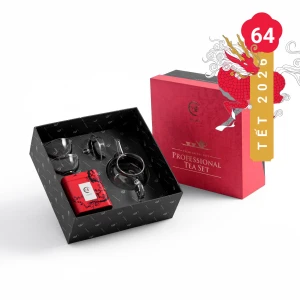 Hộp quà Tết bộ ấm thuỷ tinh và trà