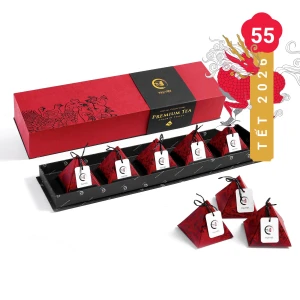Hộp quà tết tặng khách hàng 5 loại trà thảo mộc