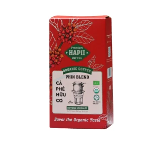 Cà Phê Hữu Cơ Xay Sẵn Pha Phin Hapii Coffee 250G