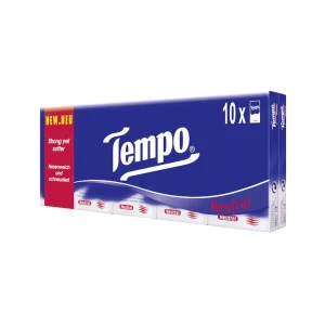 Khăn Giấy Bỏ Túi Không Mùi 10 Tờ Tempo Regular Lốc 10