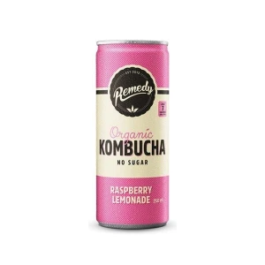 Kombucha Hữu Cơ Vị Chanh Mâm Xôi Remedy 250Ml