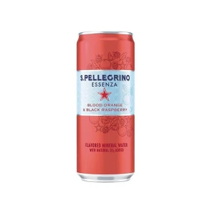 Nước Khoáng Bổ Sung Ga Cam Hồng&Mâm Xôi Đen San Pellegrino 330Ml