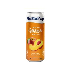 Nước Trái Cây Có Gas Vị Cam Đào Mamapop 330Ml