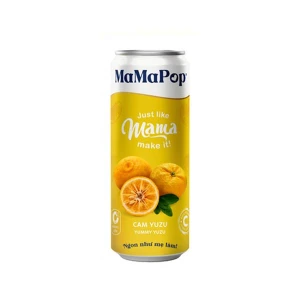 Nước Trái Cây Có Gas Vị Cam Yuzu Mamapop 330Ml