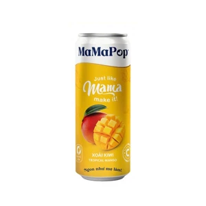 Nước Trái Cây Có Gas Vị Xoài Kiwi Mamapop 330Ml