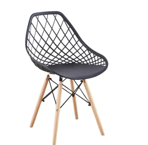 Ghế nhựa cafe chân gỗ hiện đại 20301B