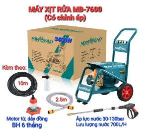 Máy xịt rửa xe MINBAO MB-7600, CS 3400W (có chỉnh áp)