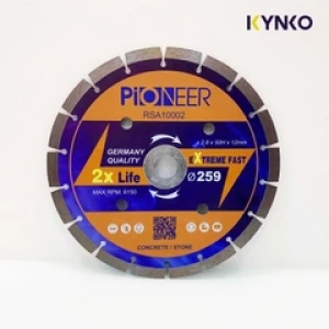 LƯỠI BÊ TÔNG CẮT GẠCH ĐÁ 24 RĂNG PHI Ø259MM RSA10002