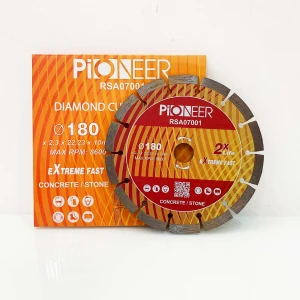 LƯỠI CẮT BÊ TÔNG GẠCH ĐÁ RSA07001 14 RĂNG Ø180MM CÔNG NGHỆ ÉP NÓNG