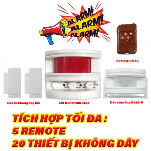 Báo Động Không Dây Chống Trộm Mở Cửa Tủ 1 Remote 1 Cửa Từ