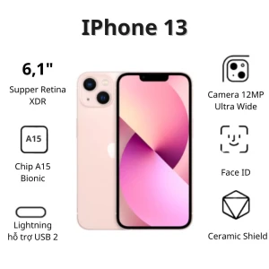 Điện thoại Apple iPhone 13 (4GB/ 128Gb/ Pink)