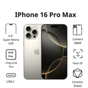 Điện thoại Apple iPhone 16 Pro Max (512GB/ Titan tự nhiên)