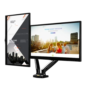 Giá treo màn hình North Bayou F160 (2 màn hình/ 17inch - 27inch/ Đen/ Gắn bàn)