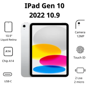 Máy tính bảng Apple IPad Gen 10 2022 10.9 Cellular MQ6T3ZA/A (256GB/ Silver)