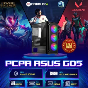 Máy tính để bàn PCPA ASUS Gaming G05 (Core i3 10105F/ Intel H510/ 8GB/ 256Gb SSD/ GTX 1660 Super)