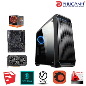 Máy trạm Workstation PAWS A01 3900X/ X570/ 32G/ 500G/ 1660S AMD Ryzen 9 3900X/ RAM 32Gb/ SSD 500G/ GTX1660S/ PSU 650W/ Dos