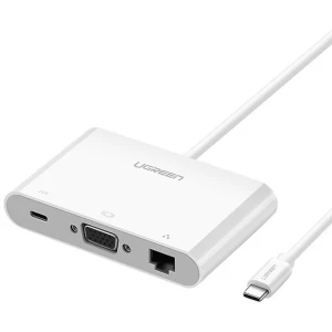 Giắc chuyển đổi từ USB TypeC sang VGA, LAN, USB 3.0 Chính Hãng Ugreen 30439 (Hàng Thanh Lý)
