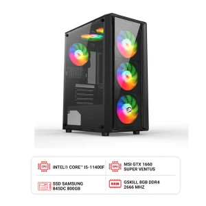 PC HACOM ESPORT GAMING 006 (I5 11400F/H510/8GB RAM/800GB SSD/GTX 1660Super)
