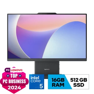 PC Lenovo AIO 24IRH9 (F0HN003MVN) (i5-13420H/16GB RAM/512GB SSD/23.8 FHD/WL BT/K M/Win11/Xám)