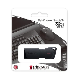 USB Kingston 32GB DataTraveler Exodia M DTXM/32GB (USB 3.2 Gen1), màu đen