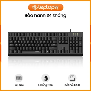 Bàn Phím RAPOO NK1900 GIÁ RẺ: Bàn phím văn phòng có dây - Thiết kế bền bỉ, chắc chắn