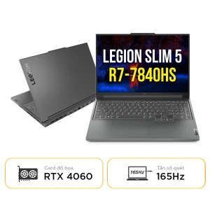 Legion Slim 5 16APH8: Cấu hình MỚI NHẤT cực khủng - Màn 2K chuẩn màu 100% sRGB - Cân mọi game, 3D nặng