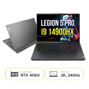 Lenovo Legion 5 Pro 16IRX9 83DF0047VN: Combo chip i9 14900HX card RTX 4060 CỰC KHỦNG - Màn 2K 100% sRGB 240Hz siêu đẹp, siêu mượt
