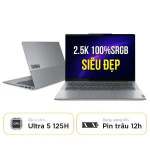 Lenovo ThinkBook 14 G6 IMH 2024 - Ultrabook HOÀN HẢO nhất phân khúc - Pin trâu đến 12H - Màn 2.5K 100%sRGB cực đẹp - Chip Ultra 5-125H khỏe - Siêu sang bền