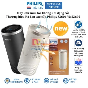 Máy khử mùi, lọc không khí dạng cốc trên xe ô tô. Thương hiệu Hà Lan cao cấp Philips