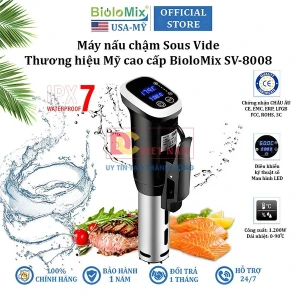 Máy nấu chậm Sous vide, dùng cho gia đình. Thương hiệu Mỹ cao cấp BioloMix SV-8008