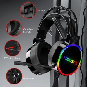 Tai Nghe Chụp Tai Chuyên Game Tomato SK29 Âm Thanh 7.1 - Led Đẹp - Jack Cắm USB