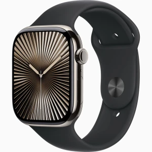 Apple Watch Series 10 46mm 4G Viền Titan Dây Cao Su Size S/M (Titan Tự Nhiên)