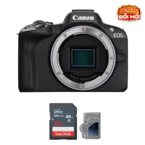Canon EOS R50 - Likenew (Body Only, Black, Thẻ Nhớ 32GB Dán Màn Hình)